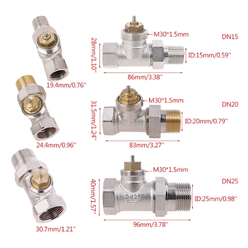 DN15 DN20 DN25 Water -Valve Electric Actuator HVAC Temperature Control -Valve TRVThermal Actuator -Valve Radiator -Valve