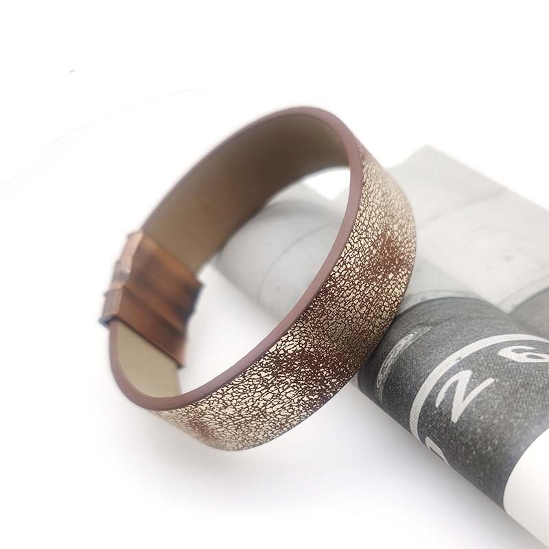 D & D-pulsera de cuero Vintage para mujer, brazalete con dijes magnéticos de arcoíris para hombre, pulsera de , joyería de Festival