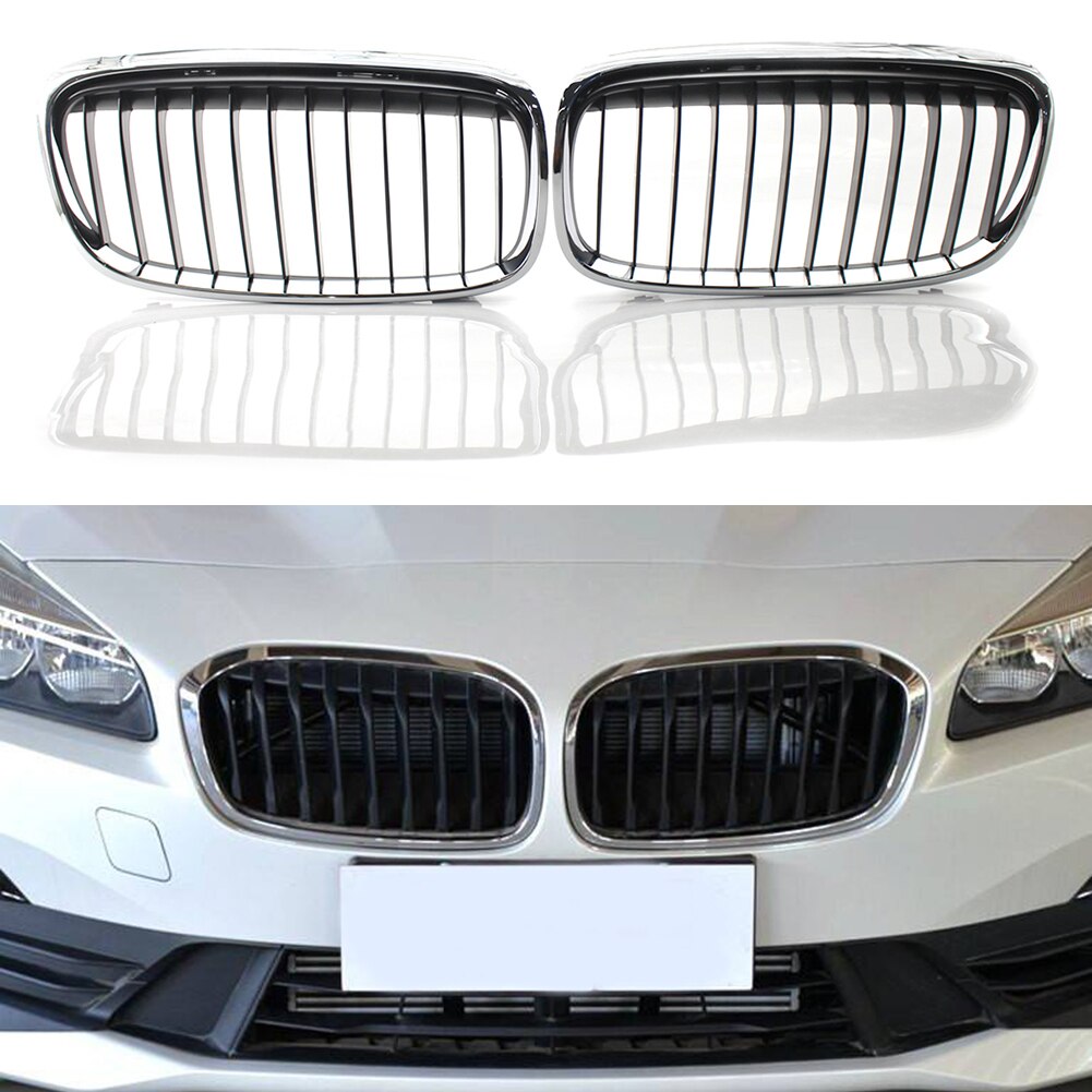 1 Paar Auto Grille Dubbele Slat Nier Grill Grille Voor Bmw F45 F46 2 Serie Actieve Tourer Gran Tourer Pre Facelift