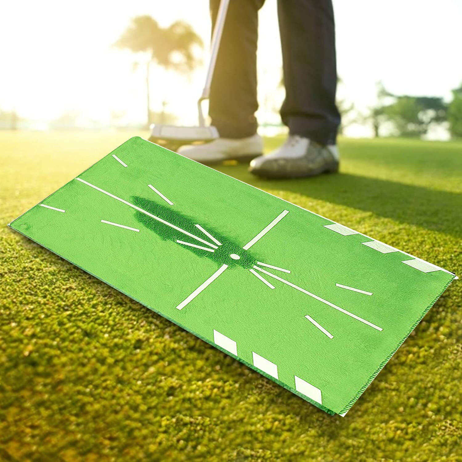 Outdoor Golf Training Swing Detection Mat Batting Golfer Garden Grassland Practice Training Equipment Mesh Aid Cushion Golf
