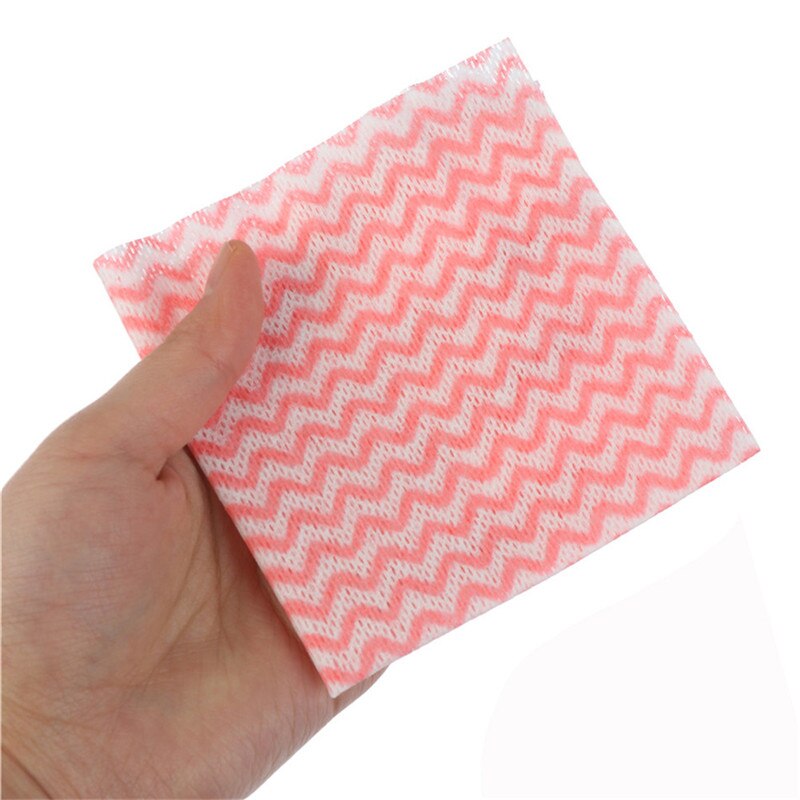 80pcs/bag Non-woven Fabric Hand/Kitchen Disposable Cleaning Cloth Dish Scouring Pad Cleaning Supplies