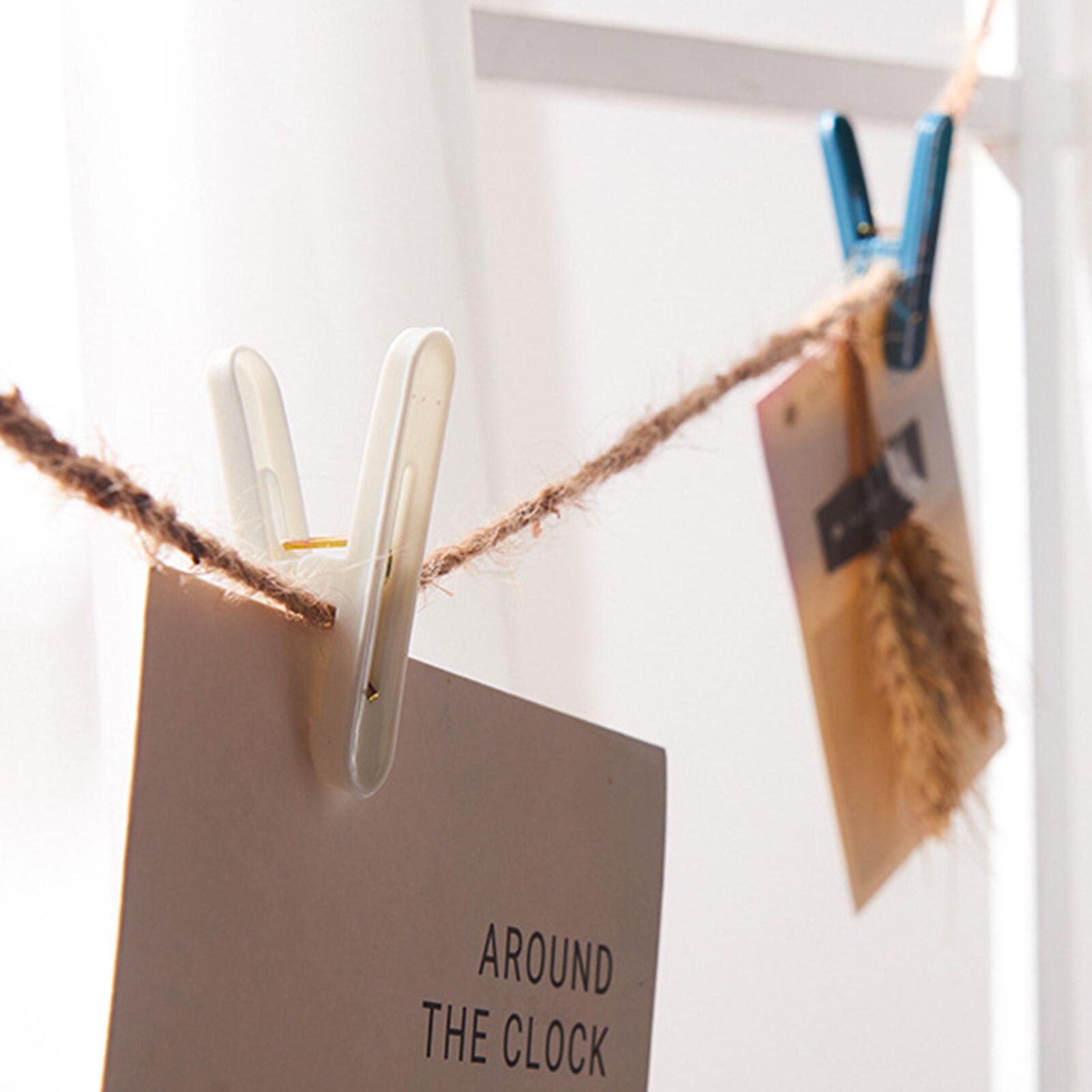 50Pcs Clothes Pegs Plastic Fixing Peg Windproof Household Clothespins For Home Laundry Drying Solid Color Snacks Clip Durable