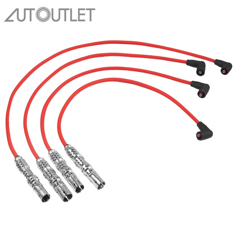 Autoutlet Voor Ontsteking Kit Ontsteking Kabel Set Voor Vw Lupo 030905430Q Bestaande Uit 4 Ontsteking Kabels