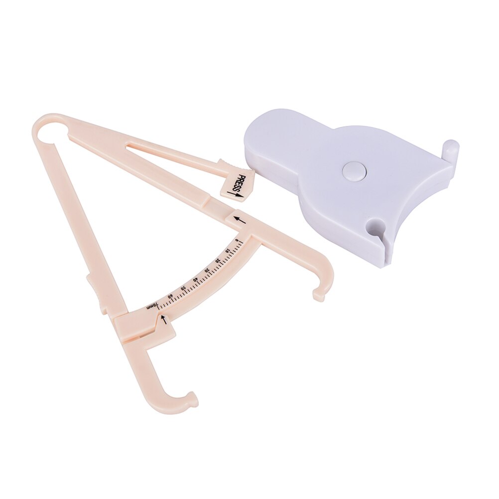 Skinfold Body Fat Monitor With Measurement Chart Caliper Fat Tester Skinfold Measurement Tape Health Care Tool