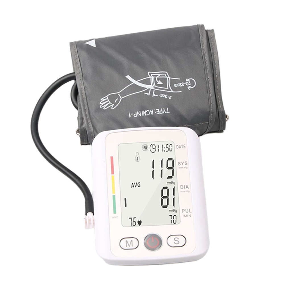 Blodtryksmåler elektronisk blodtryksmåler elektronisk blodtryksmåler arm stil hjemmetonometer uden batteri