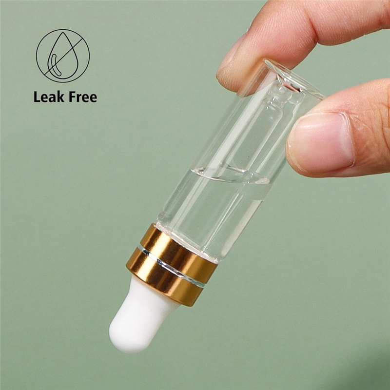 50 Pack 2Ml Clear Glass Dropper Bottles, Mini Sample Dropper Bottles For Essential Oils Perfume Cosmetic Liquid Easy Install
