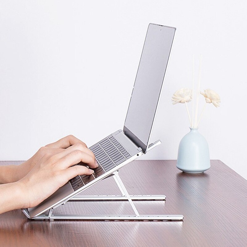 Verstelbare Laptop Stand, Draagbare Aluminium Laptop Riser Laptop Houder, Opvouwbare Geventileerde Koeling Notebook Stand