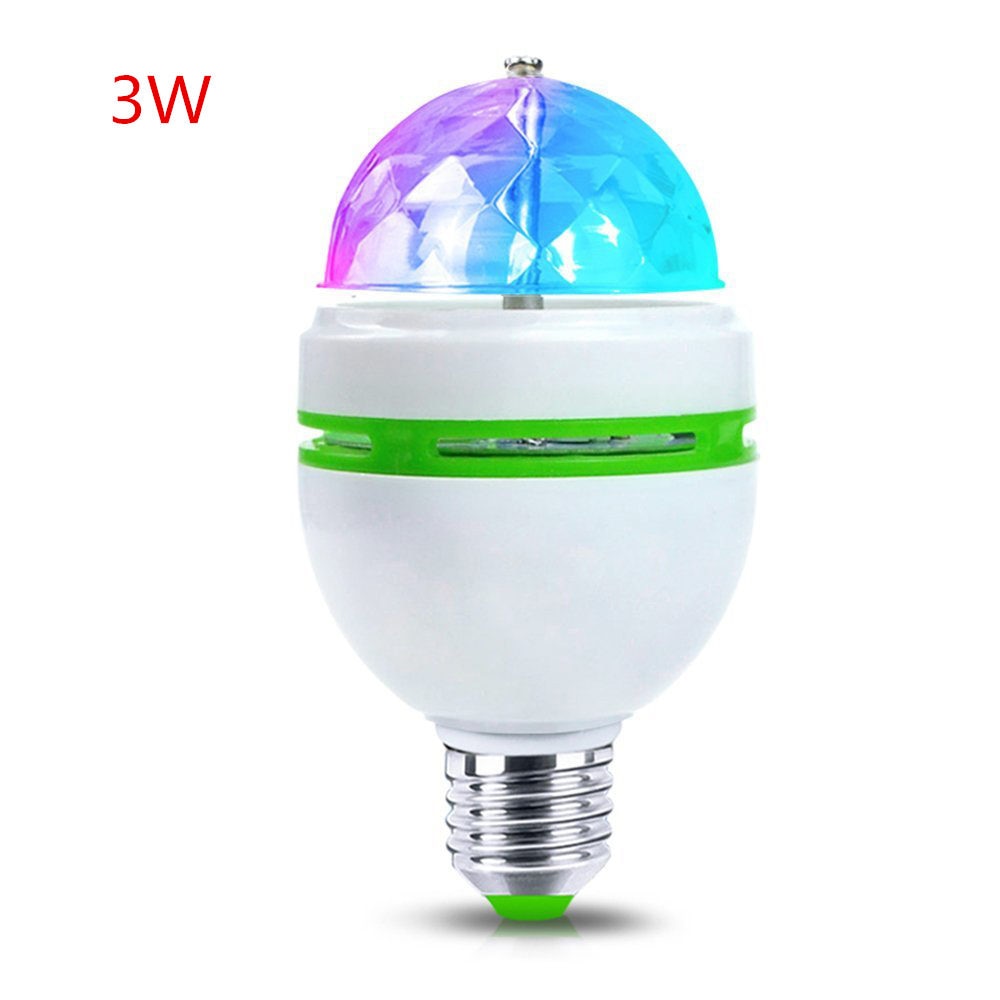 full farge 3w mini  e27 rgb ledet lampe automatisk roterende rgb ledet dj diskotek scenebelysning 85-265v pære til bar ktv belysning