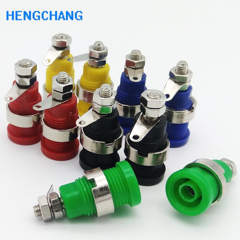 10 Pcs 4 Mm Multimeter Instrument Socket 4 Mm Bericht Banana Socket Panel Mount Test Sonde Connector