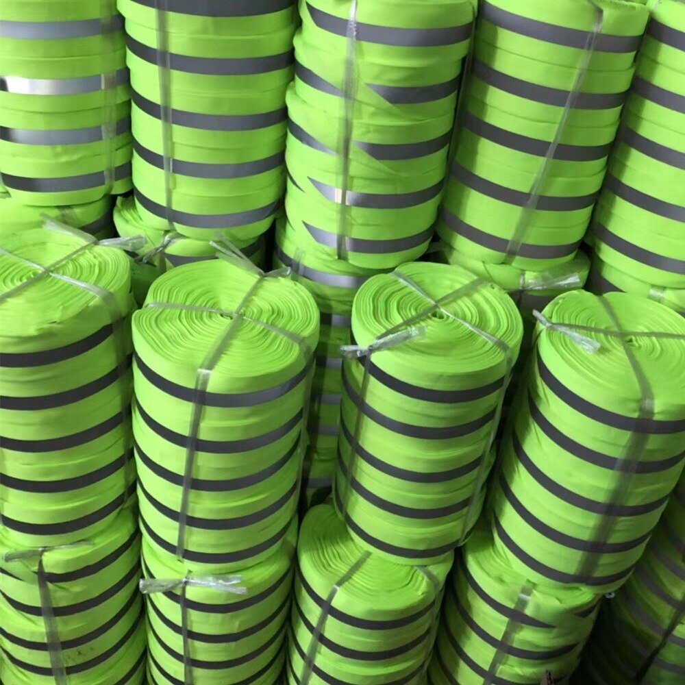 1m grønne lysbåndsbånd reflekterende båndbåndhaner syning af stofbånd advarsel diy sikkerhedstøj syetilbehør