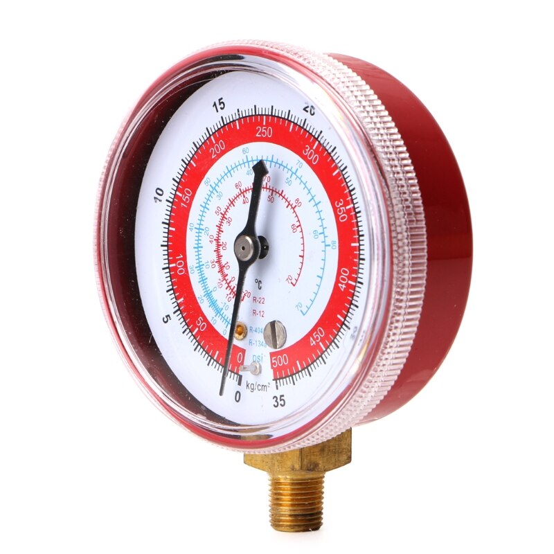 Air Conditioner R410A R134A R22 Refrigerant High Pressure Gauge PSI KPA Red