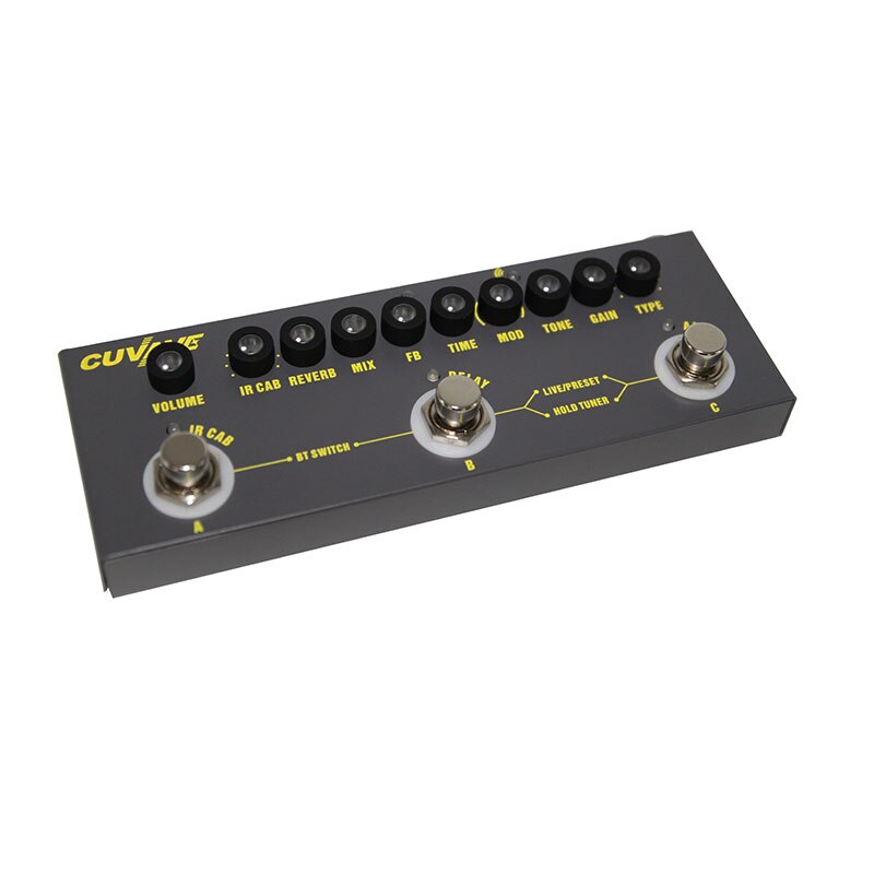 Cuvave recarregável multi efeitos pedal atraso chorus phaser reverb efeito pedal guitarra acessórios cubo bebê pedal