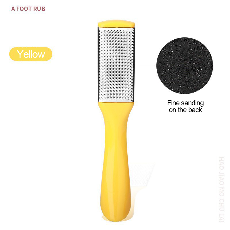 Hiel Schoon Pedicure Gereedschap Eelt Remover Voet Scrubber Voetvijl en Eelt Remover Voetmassage Borstel Manicure Voetverzorging Gereedschap: Licht Geel