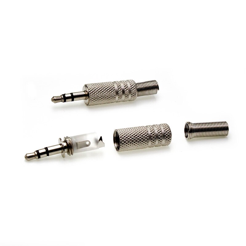3.5MM metal Housing stereo plug Audio Plug Headphone Repair Male Jack wire plug Connector diy