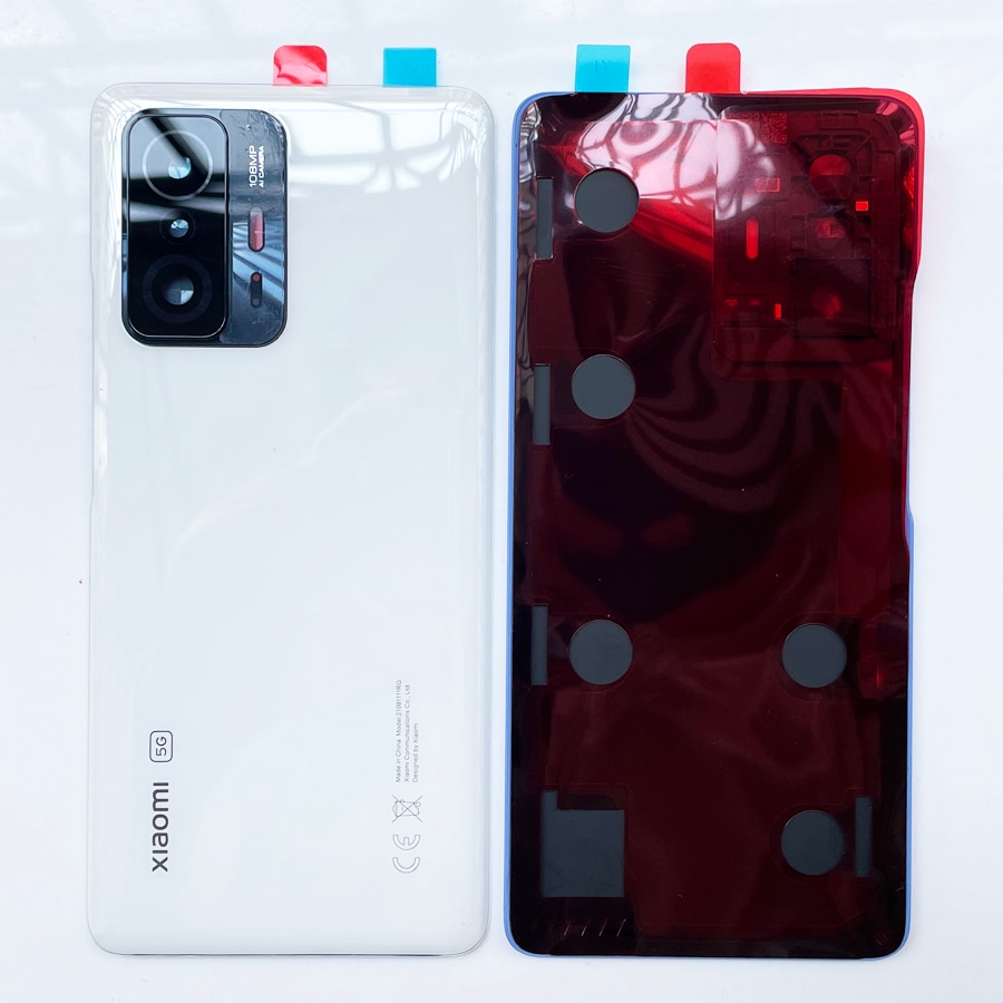 100% Original Glas Zurück Für Xiaomi 11T 5G / 11T Profi 5G Batterie Abdeckung Tür Zurück gehäbenutzen Hinten fallen Ersatz Teile + Kamera Objektiv