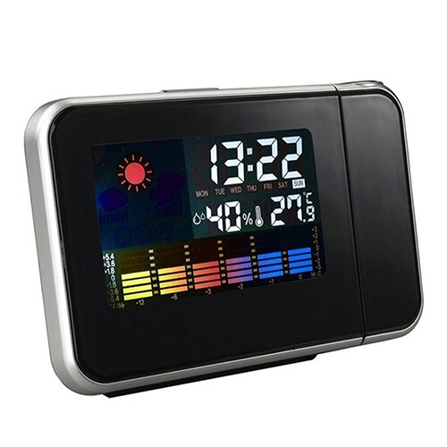 Sales! Digitale Projectie Snooze Wekker Led Display Backlight Weerstation