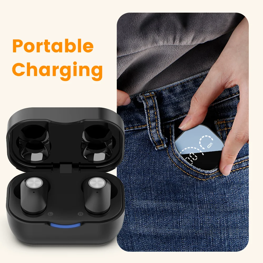 Aide auditive numérique sans fil, Rechargeable, Bluetooth, amplificateur sonore, , pour les sourds