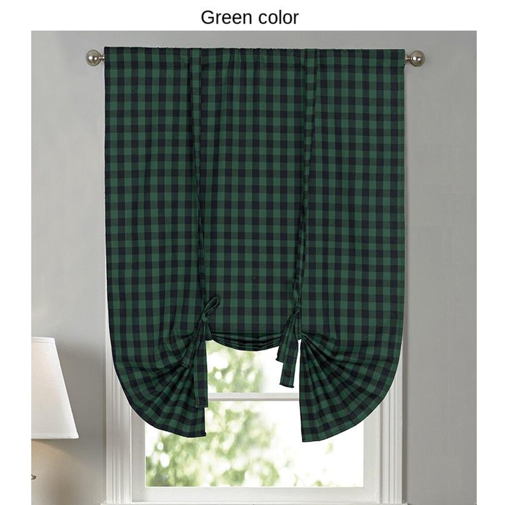 Keuken Cafe Gordijnen, Buffalo Checker Patroon Badkamer Gordijn, Plaidgingang Raambekleding Tier Gordijnen: green