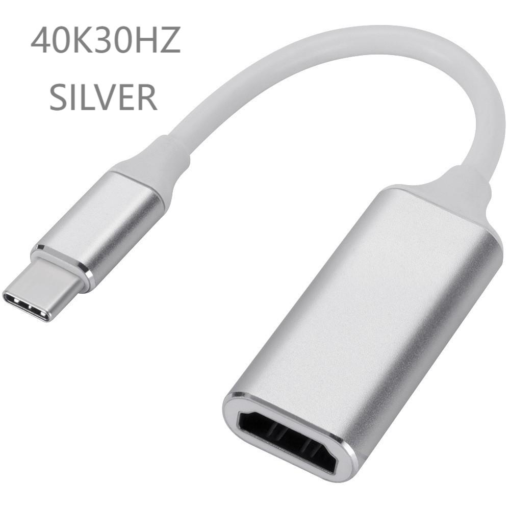 Typ c till hdmi 4k -adapter usb c usb 3.1 hane till hdtv hona omvandlarkabel för bärbar dator surfplatta tv macbook: Blå