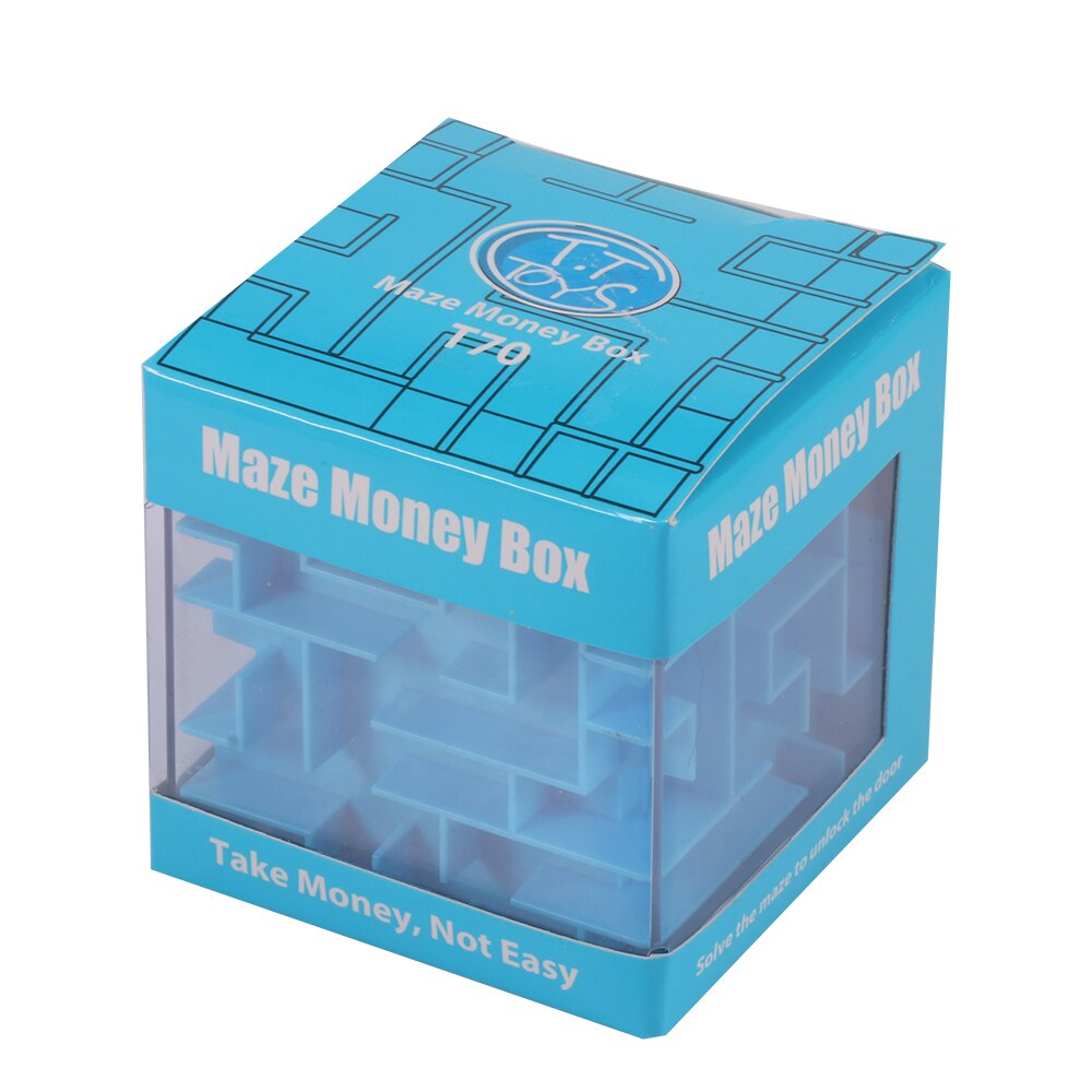 Enfant 3D Cube Puzzle labyrinthe argent labyrinthe boîte à pièces Cube Puzzle économiser tirelire cerveau tempête jeu enfant jouet