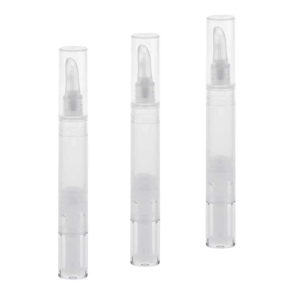 Bolígrafo vacío de silicona para maquillaje, lápiz labial de botella, tubo de aceite labial, 5ml, 3 unidades