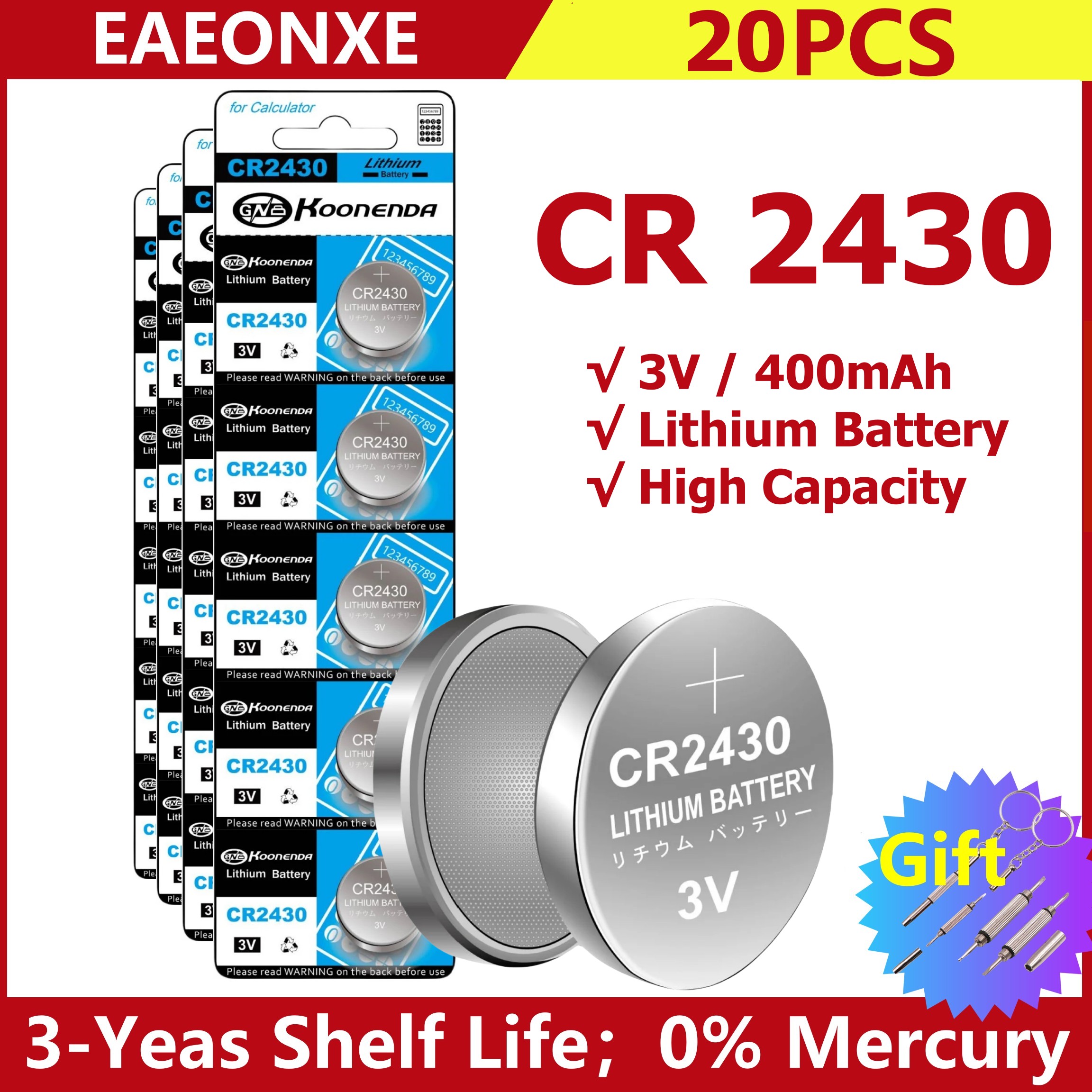 20Pcs cr2032 Battery cr2032 Pilas CR2025 CR2016 batteria CR1632 CR1220 CR1616 CR1620 CR1625 CR2450 CR2430 LR41 LR1130 LR43 LR44: SKY BLUE