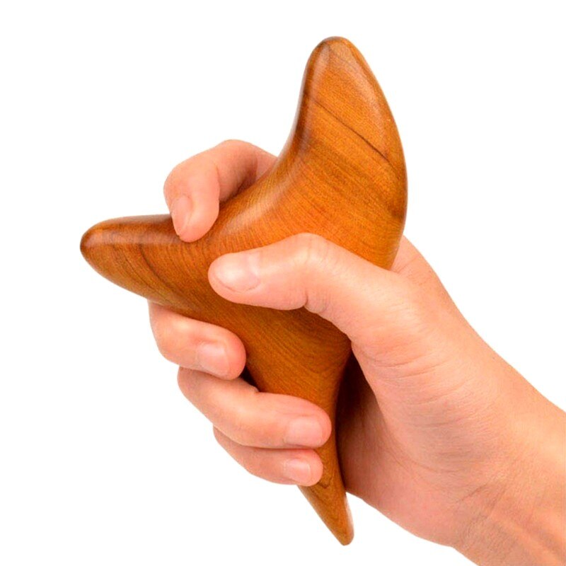 Masajeador trigonométrico para el cuerpo del pie, tabla triangular de madera para masaje, Shiatsu, tailandesa, para la circulación sanguínea