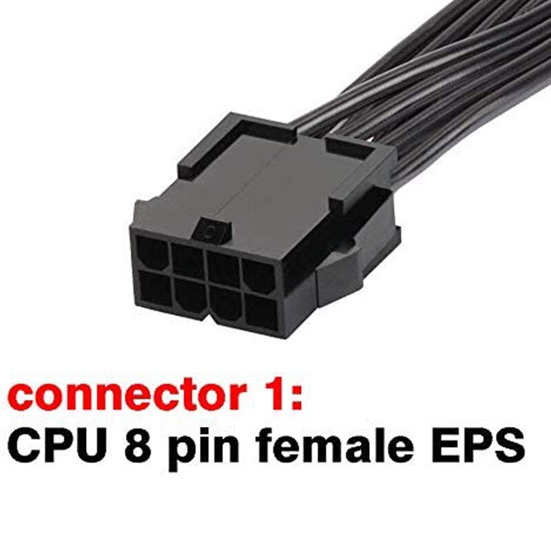 Eps 8 Pin Power Verlengkabel Atx Cpu 8 Pin Female Naar 8(4 + 4) pin Mannelijke EPS-12V Verlengkabel Voor Moederbord, 80Cm