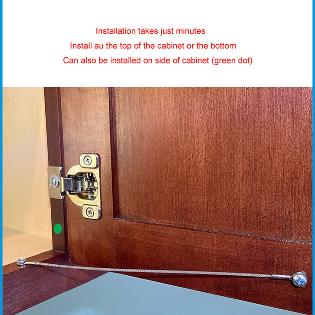 4pcs Door Window Stopper Wire Rope Stainless Steel Cabinet Restraint Cable Cupboard Hinge Flexible Gadgets