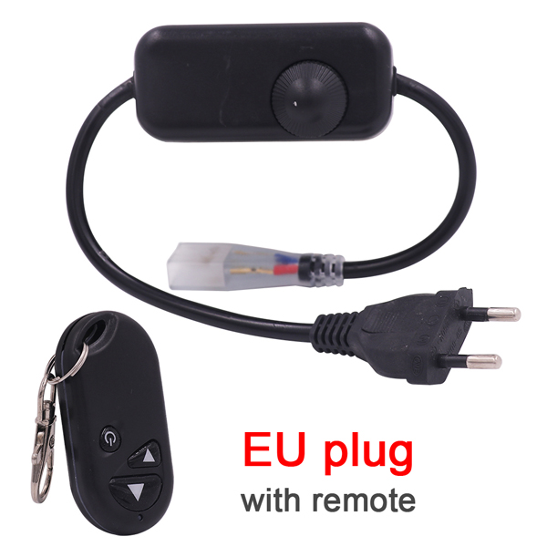 220V 110V Energie Schalter Dimmer Fernbedienung Schalt 720W Energie Kabel Für 5050 2835 5630 LED Streifen licht uns EU UK AU Energie Stecker: Braun / 120v