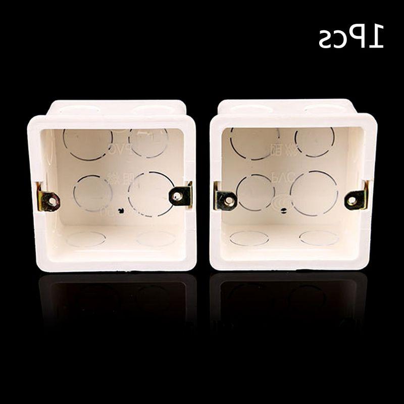 80x80 PVC Junction Box Wall Mount Cassette For Switch Socket Base Switch Bottom Box Electrical Box Accessories C90A: Army Green