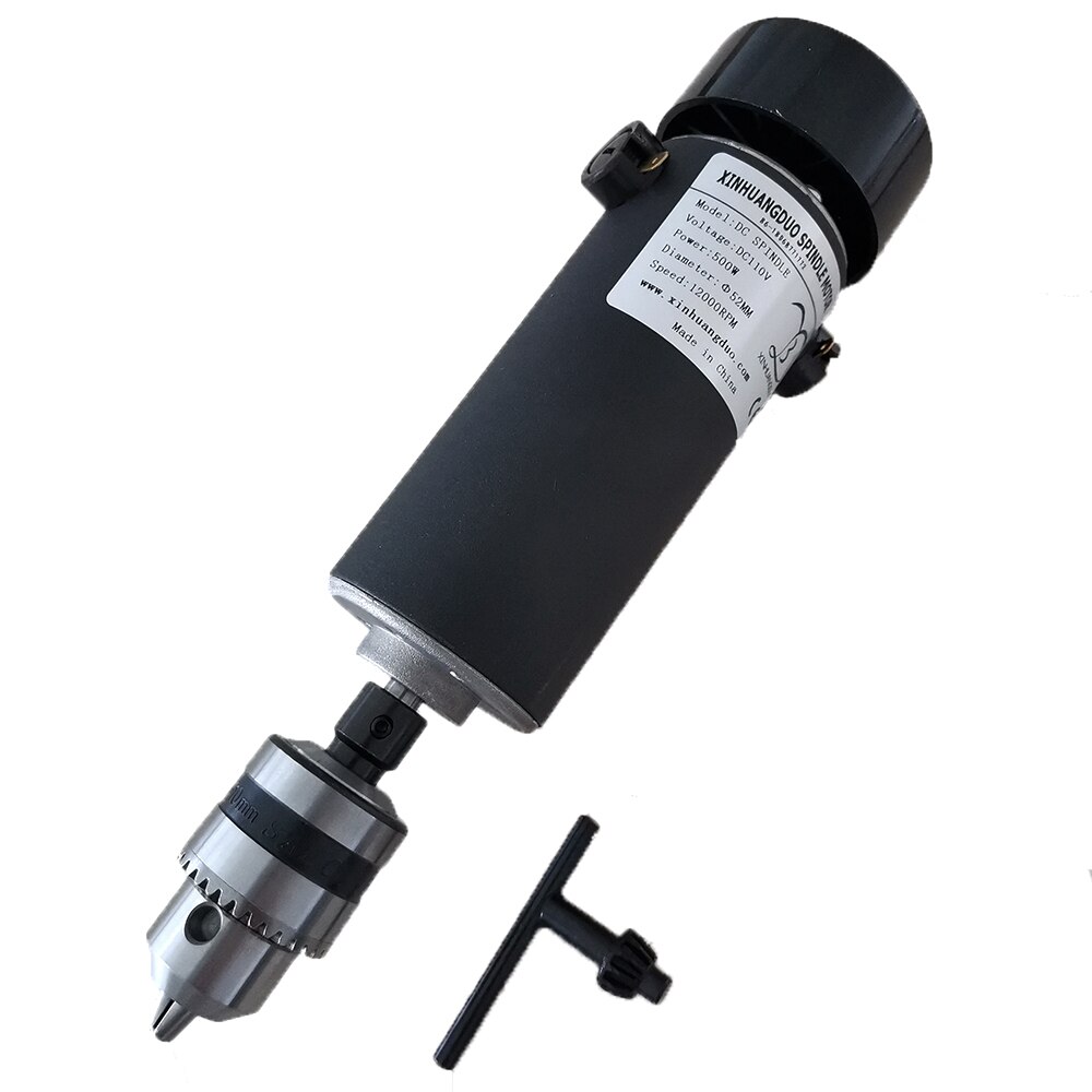CNC Spindle 500W Air Cooled Spindle Motor DC 110V 0.5kw 12000rpm 590mN.m For Engraving Machine Drilling Milling Machine Tools