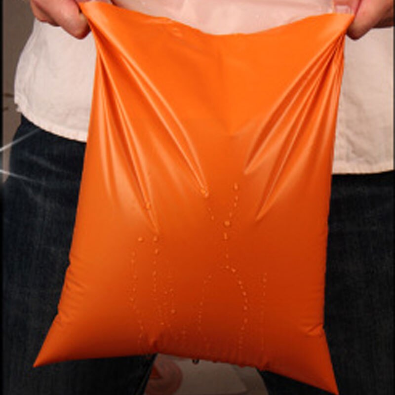 50 stücke Neue Orange 14 Draht Selbst-Dichtung Klebstoff Lagerung Tasche Matte Material Umschlag Mailer Post Wasserdichte Tasche Verpackung taschen