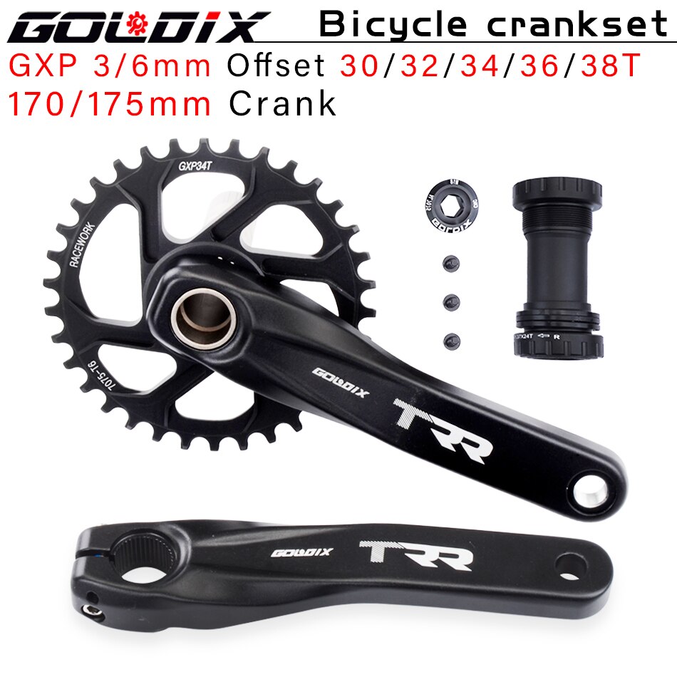 GOLDIX bicycle crankset 170mm/175mm with chainring 30T 32T 34T 36T 38T/bottom bracket for SRAM XO1 X1 GX XO X9 Bicycle crank