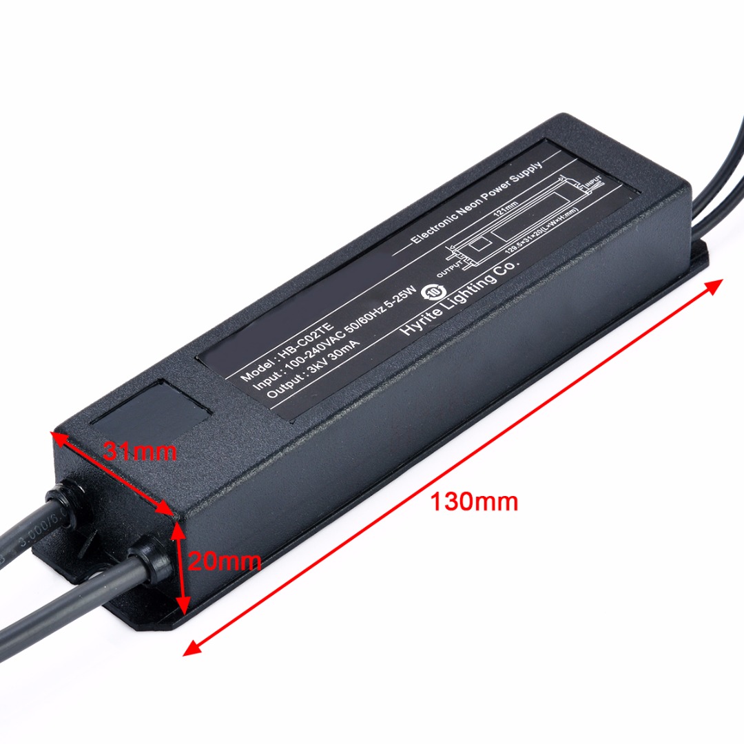 1pc Neon Light Sign Electronic Transformer Power Supply HB-C02TE 3KV 30mA 5-25W Fit For Any Sizes Of Glass Neon Light Sign