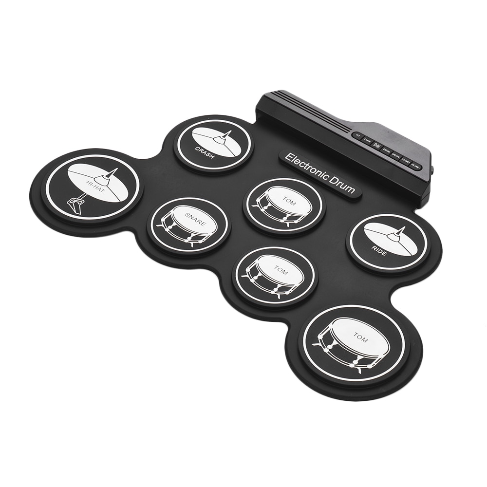 Digitale Roll-Up Drumstel USB Elektronische Drum Kit Silicon 7 Drum Pads met Drumsticks Voet Pedalen voor Beginners kinderen Kids