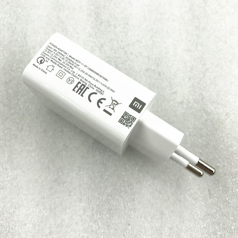 Oryginalny Xiaomi Mi 22.5W ue szybka ładowarka zasilacz 1m 2m 3 m typ C kabel dla Mi 10 9 9t 8 SE CC9 A3 mieszać Redmi uwaga 8 K20 zawodowiec: tylko EU ładowarka
