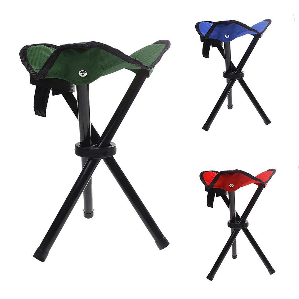 1pc Portable Folding Chair Portable Outdoor Camping Fishing Hiking Picnic BBQ Travel Canvas Tripod Stool Chair Outdoor Tools