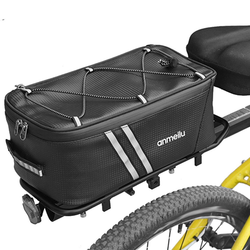 Lixada cykel bagagerum cykelholder bageste bæretaske 12l/7l cykel pendler taske vandafvisende cykel stativ taske med regntæppe: 7l