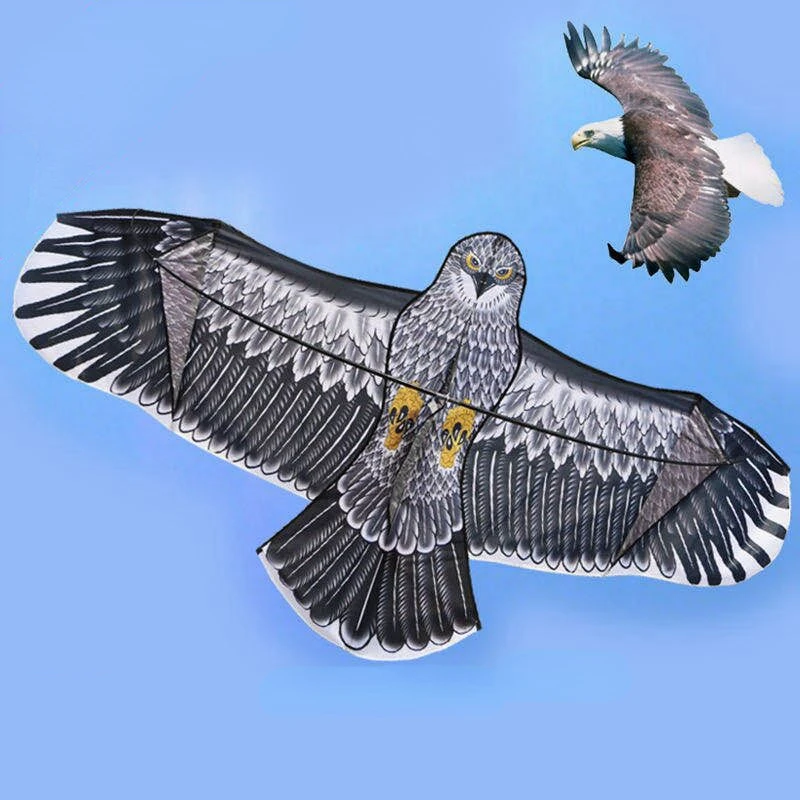 Anti pájaro volando halcón cometa repelente de aves gran águila cometas espantapájaros señuelo para granja jardín repelente de plagas de aves