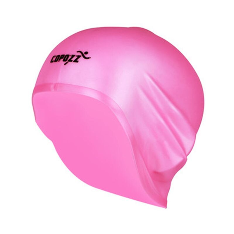 unisexe sport Silicone élastique étanche cache-oreilles oreille protecteur bonnet de natation sport natation piscine chapeau couverture: Rose