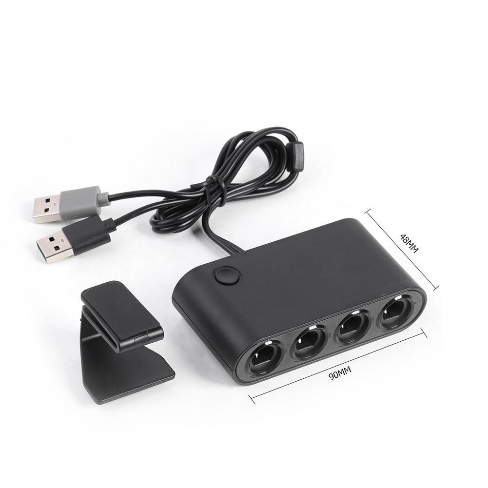 Controlador GC de 4 puertos, convertidor USB para Gamecube, compatible con Nintendo Switch, Wiiu/PC, accesorio de juego para consola