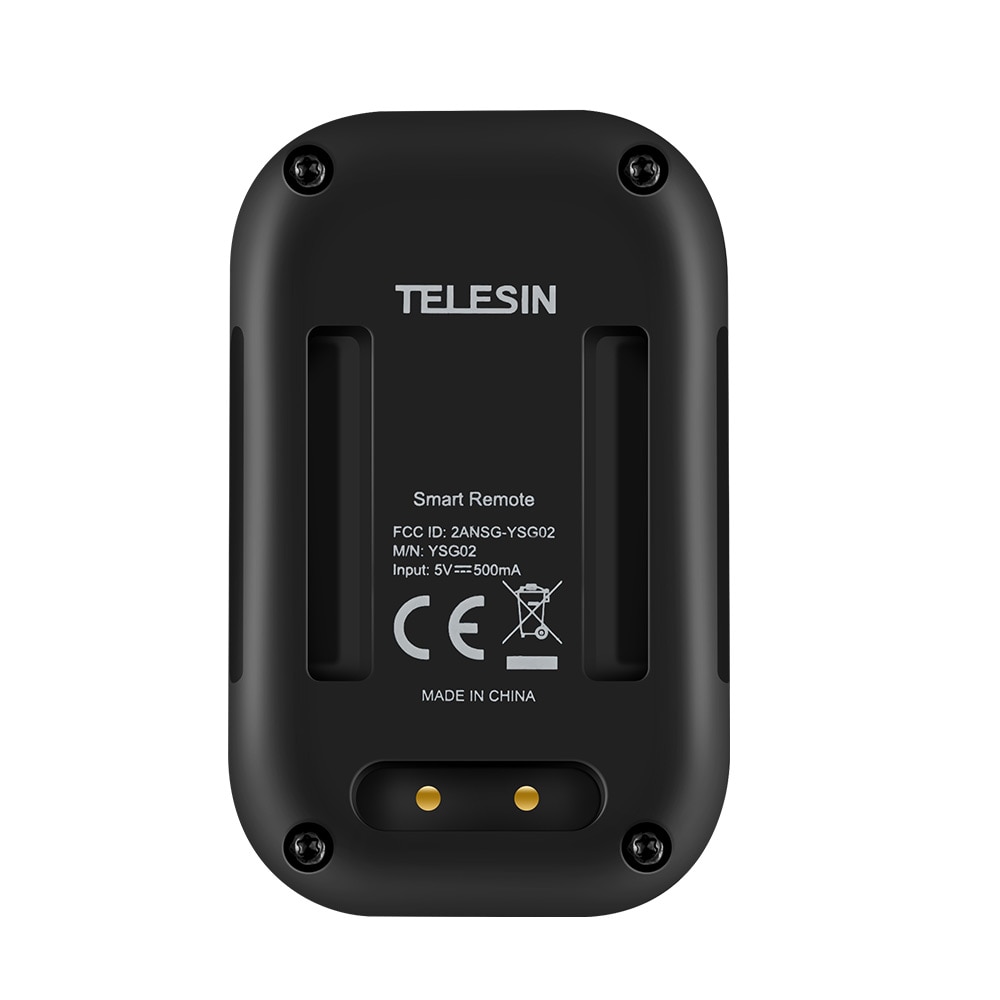 Telesin wi-fi controle remoto com cabo carregador alça de pulso 80 m à prova dwaterproof água obturador remoto para gopro herói preto 7 6 5 3 acessório