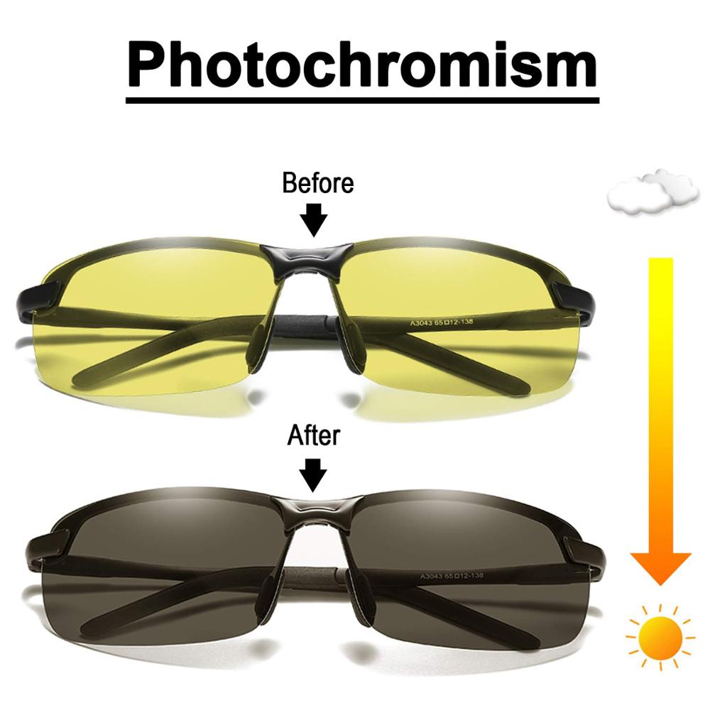 Gepolariseerde Meekleurende Outdoor Driver Zonnebril voor Mannen & Vrouwen, anti Glare UV400 Bescherming voor Day & Night Driving Zonnebril