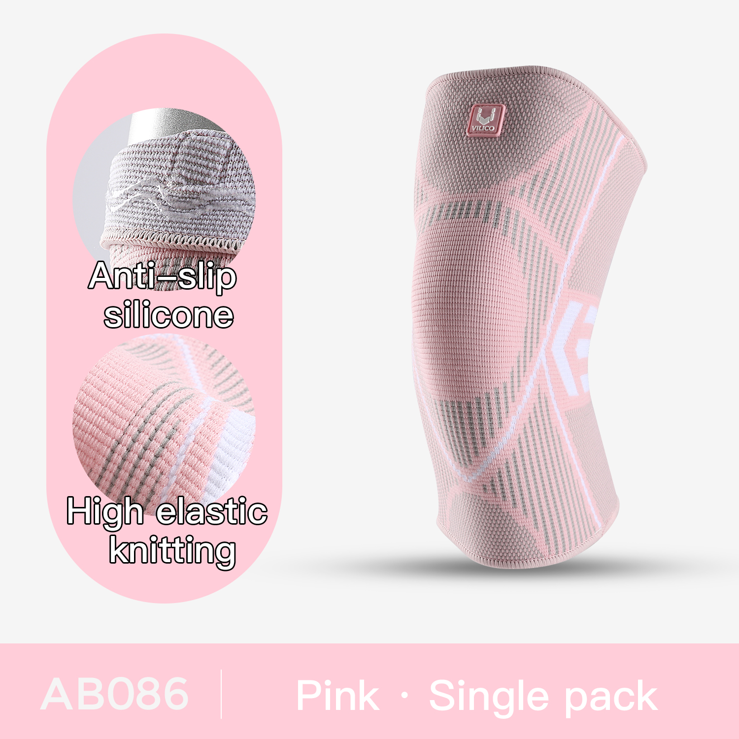 1PCS Fitness Running Cycling Knee Support Braces Elastic Nylon Sport Compression Knee Pad Sleeve for Basketball Volleyball: L / WHITE