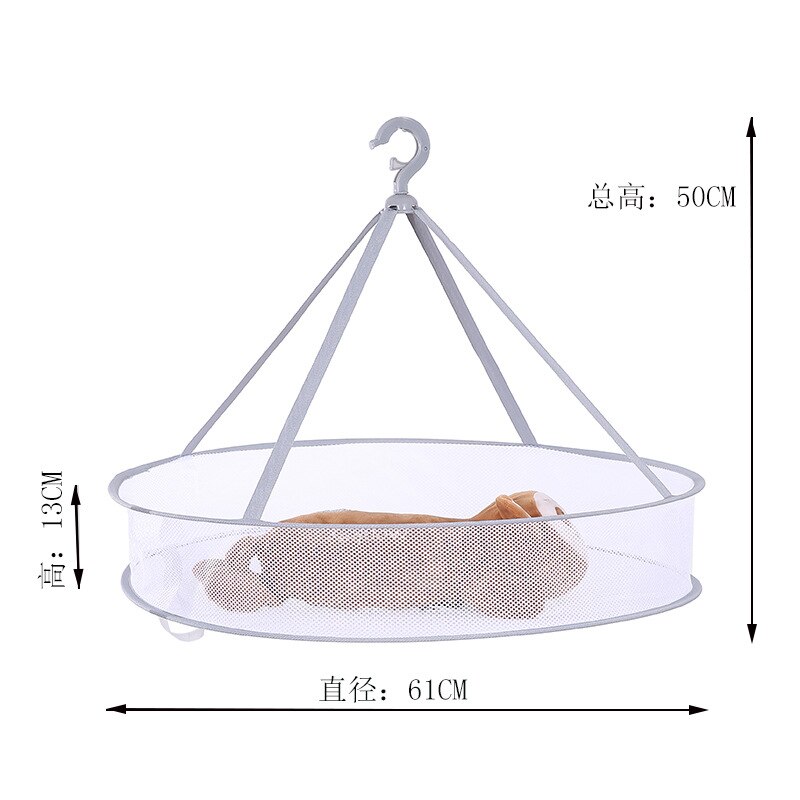 3Colors Hanging Drying Mesh For Sweaters Polyester Clothe Drying Rack Single/Double Layer 4 Styles Mesh Drying Rack: gray 3