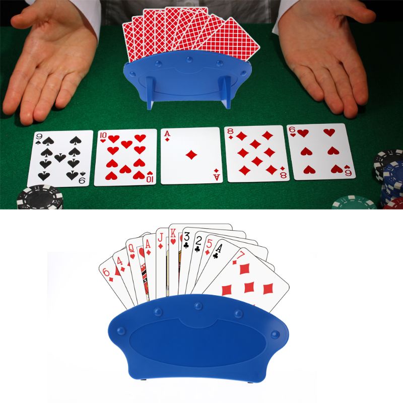 Speelkaart Houder Lui Poker Base Game Hand Gratis Christmas Party Poker Seat Q22F