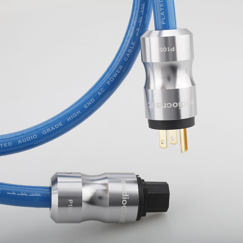 Neue P111 HIFI Power EMC Schild AC Netzkabel Silber Überzogene Schuko Netzkabel Kabel EU/US Power Kabel EU UNS Stecker Power: WEISS / 15 m