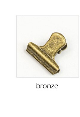 Trombone rétro en métal doré Bronze, 1 pièce, petit trombone, Clip de reliure pour Photo, Message, fichier, billet, papeterie scolaire et de bureau sl2570: bronze