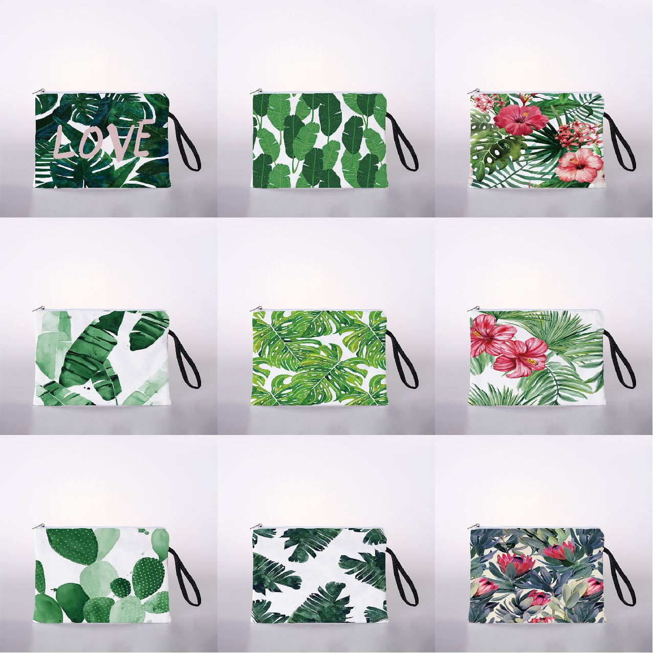 Groene Plant Print Cosmetische Tas Reizen Outdoor Meisje Dames Cosmetische Tas Toiletartikelen Opbergtas Dames Opslag Cosmetische Box